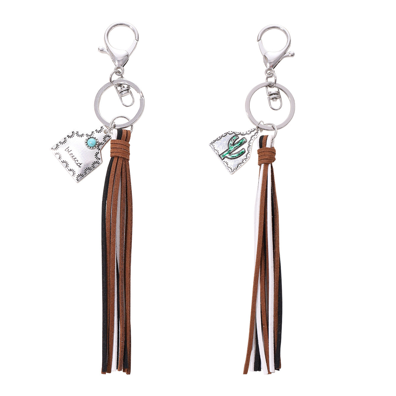 Wholesale of Western Wind Alloy Geometry Farm Brand Keychains