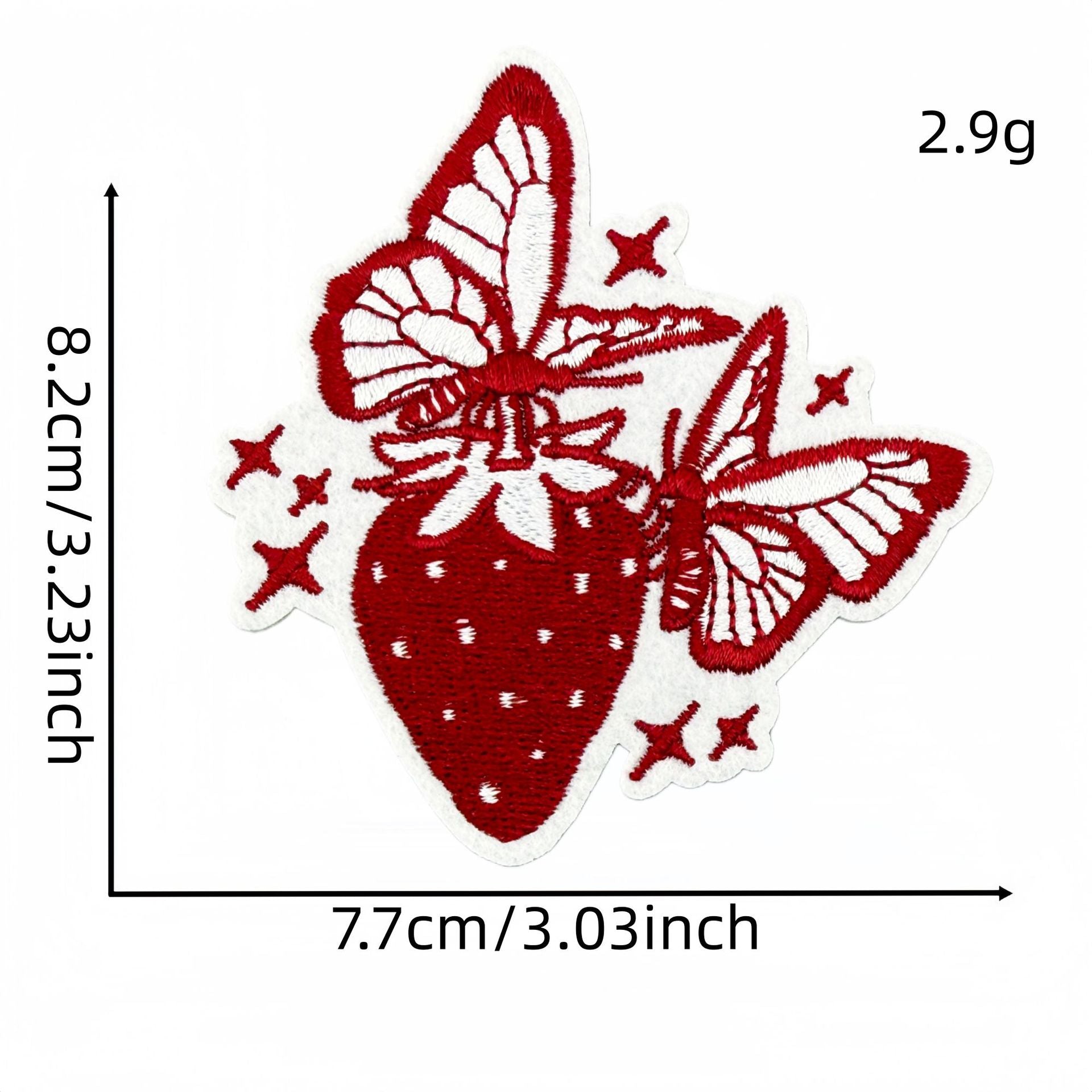 Wholesale Retro Red Valentine Embroidered Fabric Patch Ins Style Clothing Applique For DIY Craft And Resale