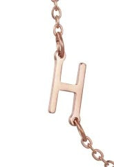 Wholesale 26 Alphabet Gold Up and Down Hole Stainless Steel Necklace