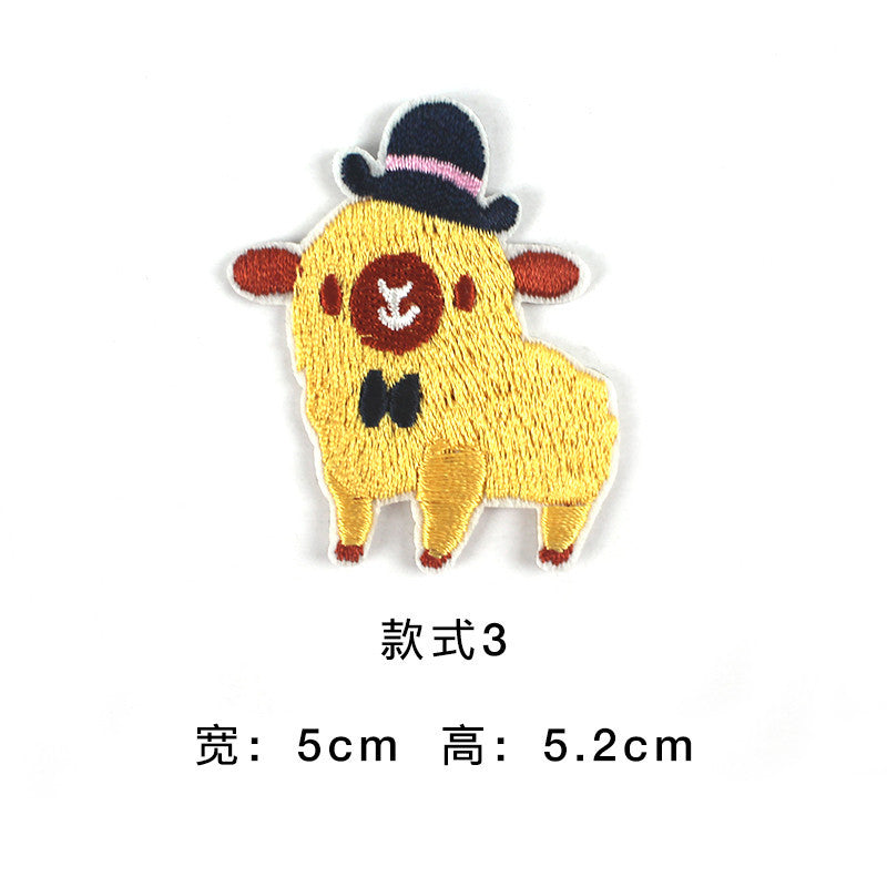 Wholesale Cloth Embroidery Patches Cartoon Animal Designs Self Adhesive Decorative Fashion Accessory For Clothing Towel DIY