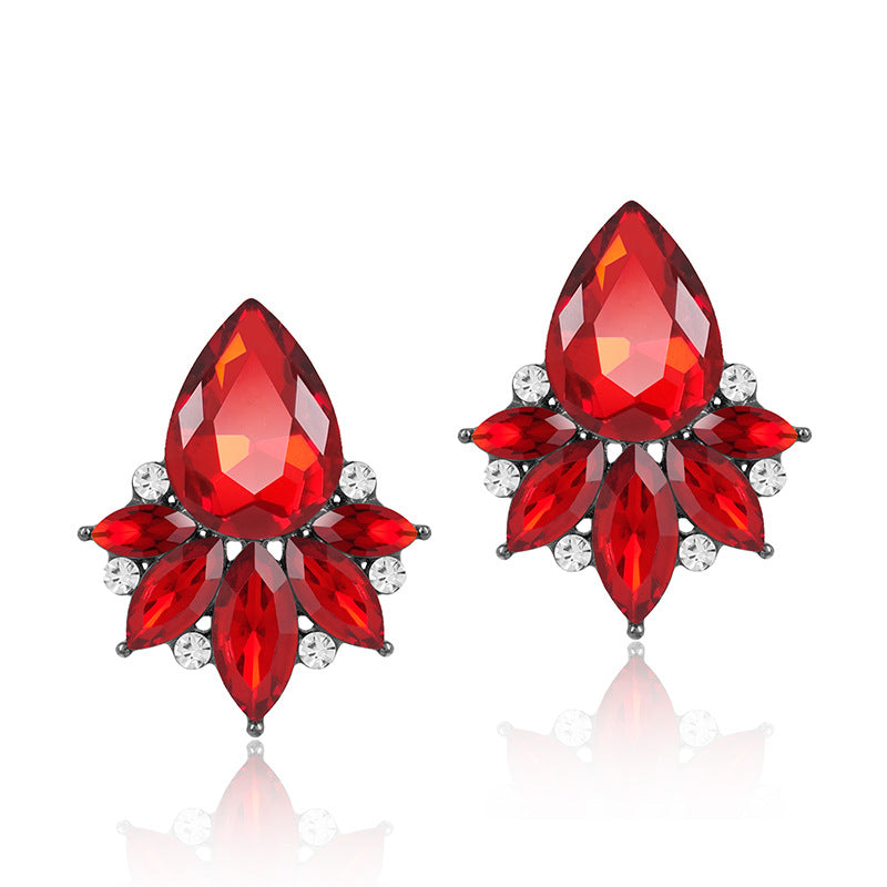 Pendientes de aleación de zinc multicolor al por mayor