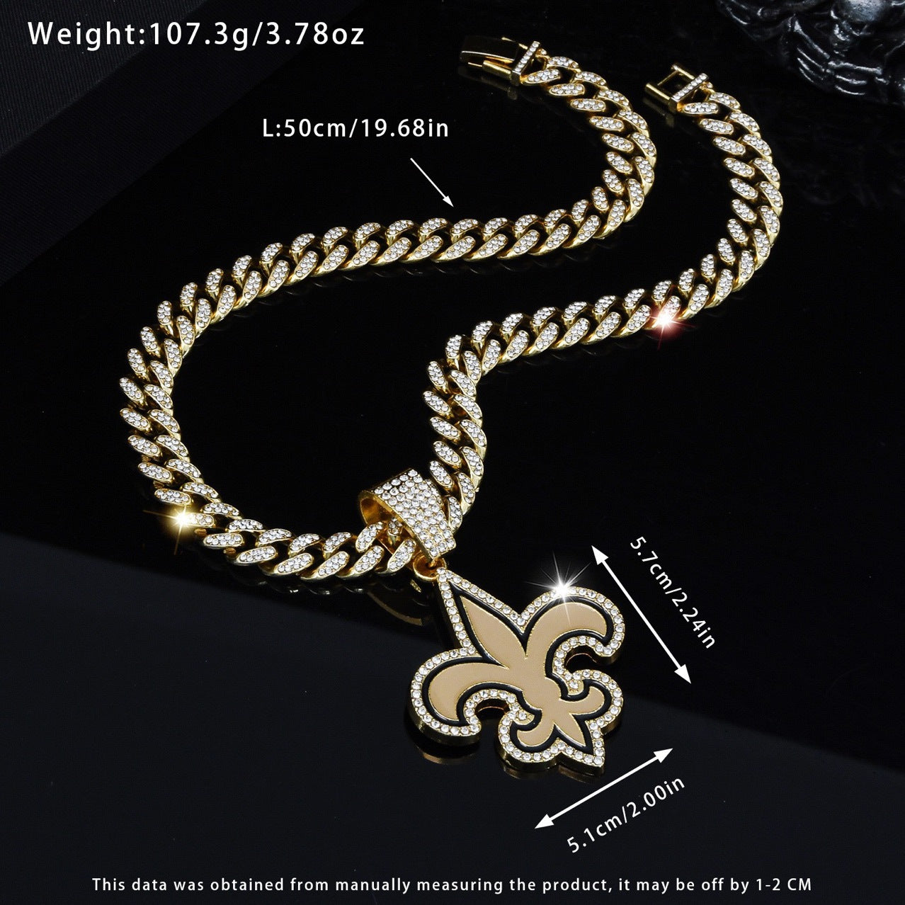 Wholesale Team Hip Hop Diamond Embossed Cuban Chain