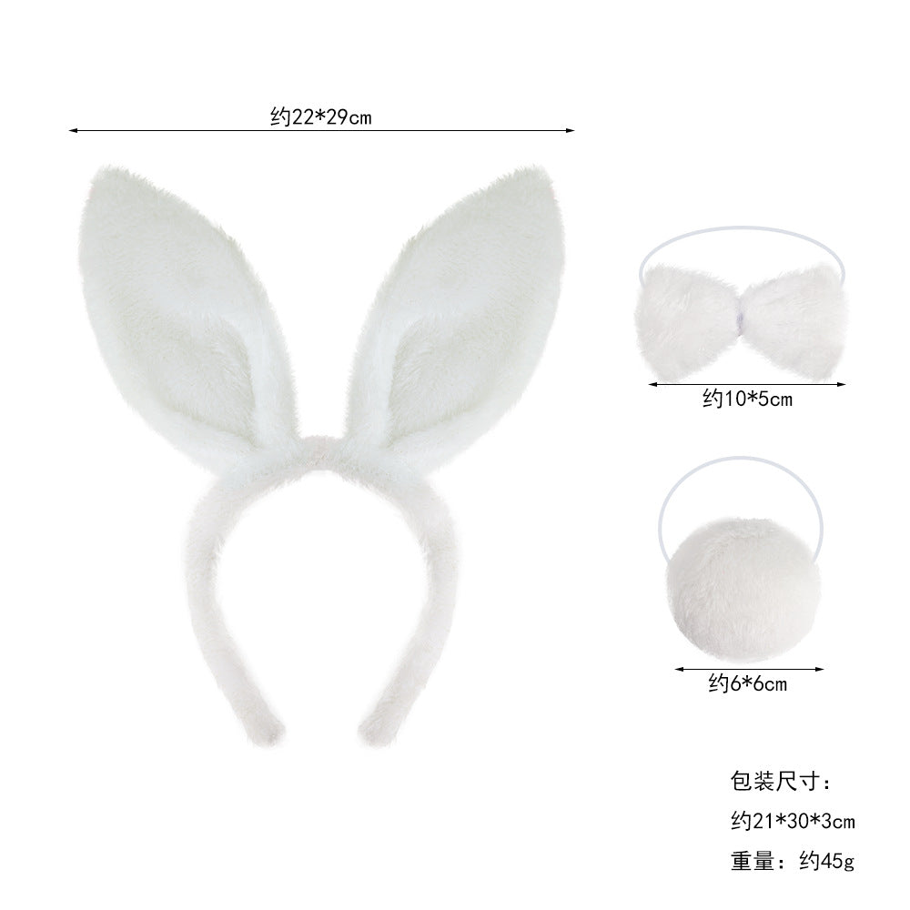 Wholesale Halloween Women Children's Performance Props Easter Cute Plush Rabbit Ear Headwear