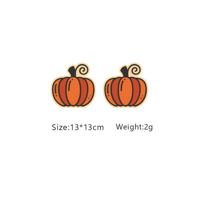 Wholesale Autumn Scene Wooden Earrings Pumpkin Maple Leaf Turkey Design Women S Fall Party Accessory