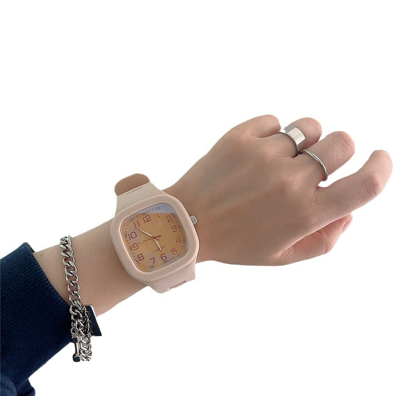 Wholesale Square Quartz Watch Simple Plastic Electric Watch