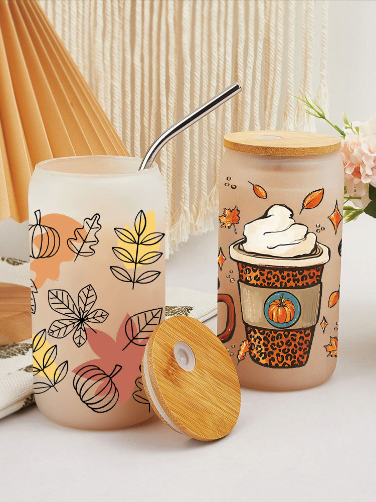 Wholesale Pumpkin Drink Thanksgiving Series 16oz Cup UV DTF Wraps