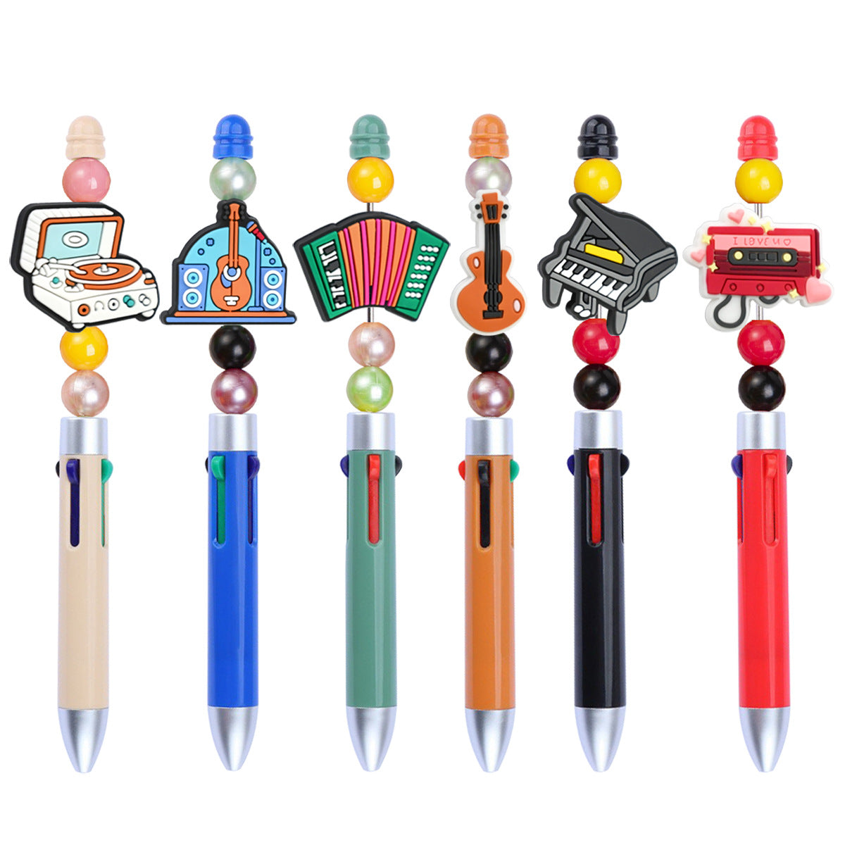 Wholesale Random 100pcs/pack  Musical Instrument Series Cartoon Beads