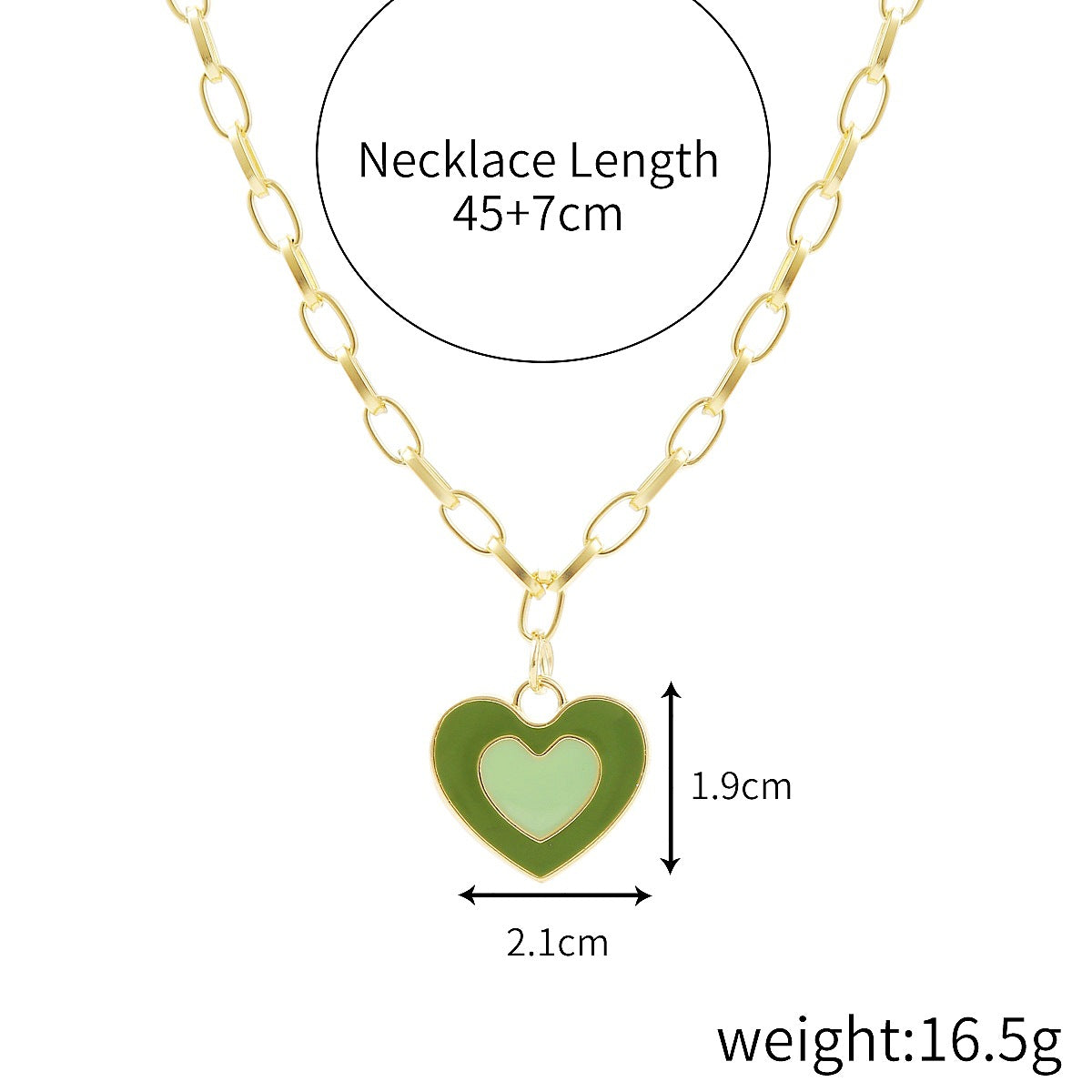 Wholesale Alloy Rainbow Heart Exquisite Design Necklaces