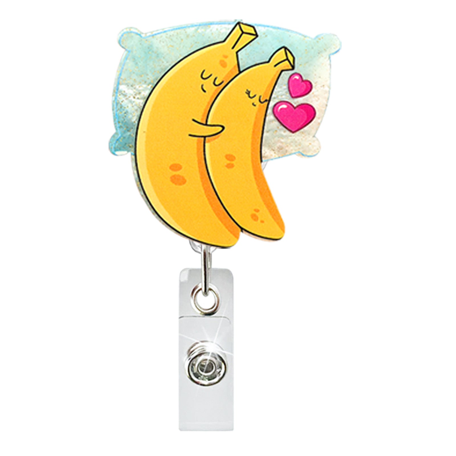 Wholesale New Acrylic Valentine' s Day Love Retractable Rotating Badge Reel Medical