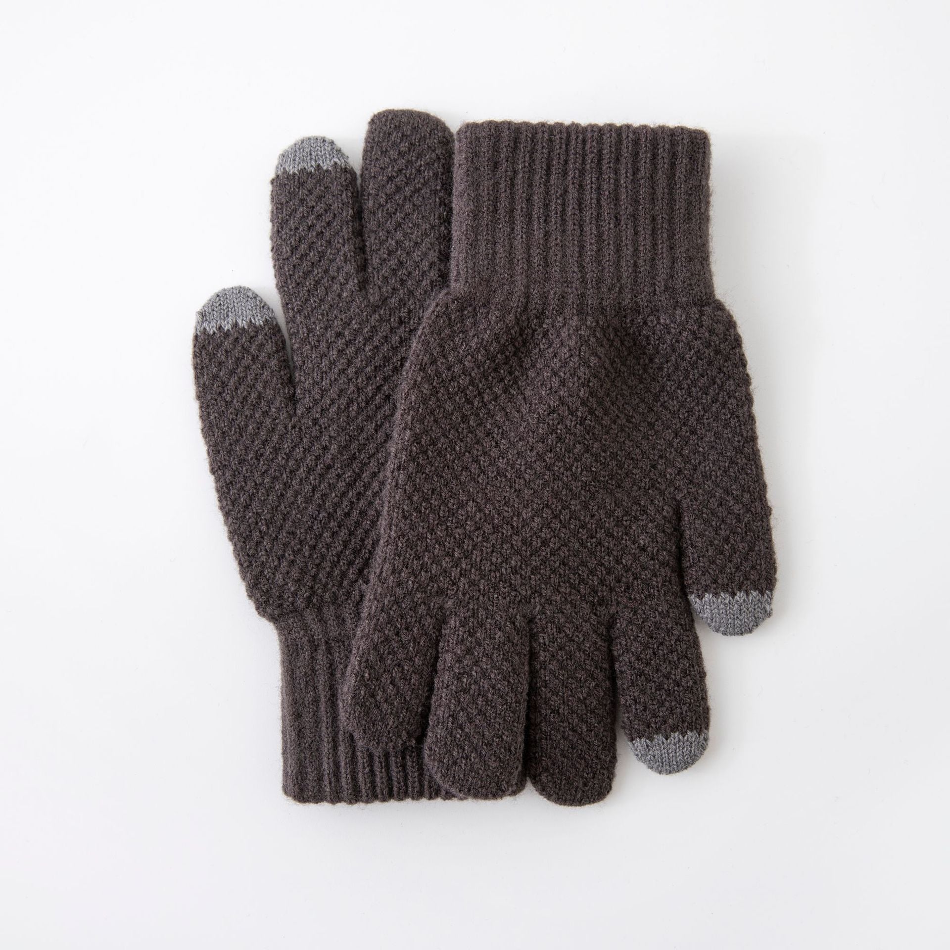 Wholesale Plush and Thickened Cold Resistant Sports Cycling Winter Warm Knitted Touch Screen Gloves