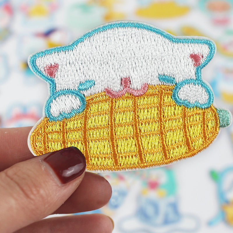 Wholesale Trendy Self Adhesive Astronaut Star Embroidered Patches Non Woven Fabric DIY Decorative For Bags Shoes Clothing Towels