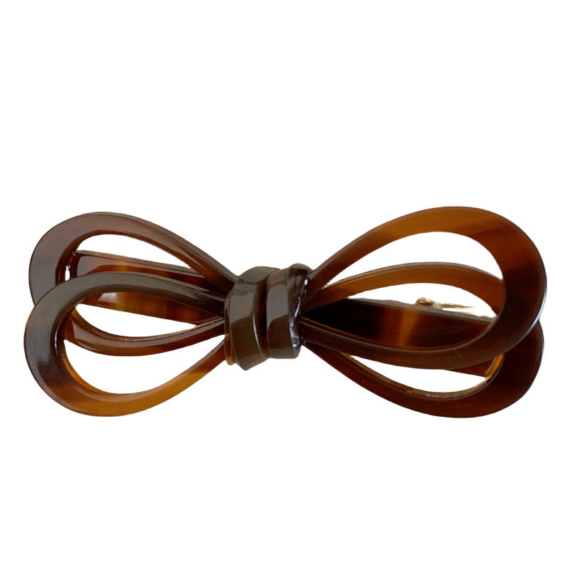 Wholesale Acetate Duckbill Clip Sweet Hollow Bow Hair Clip