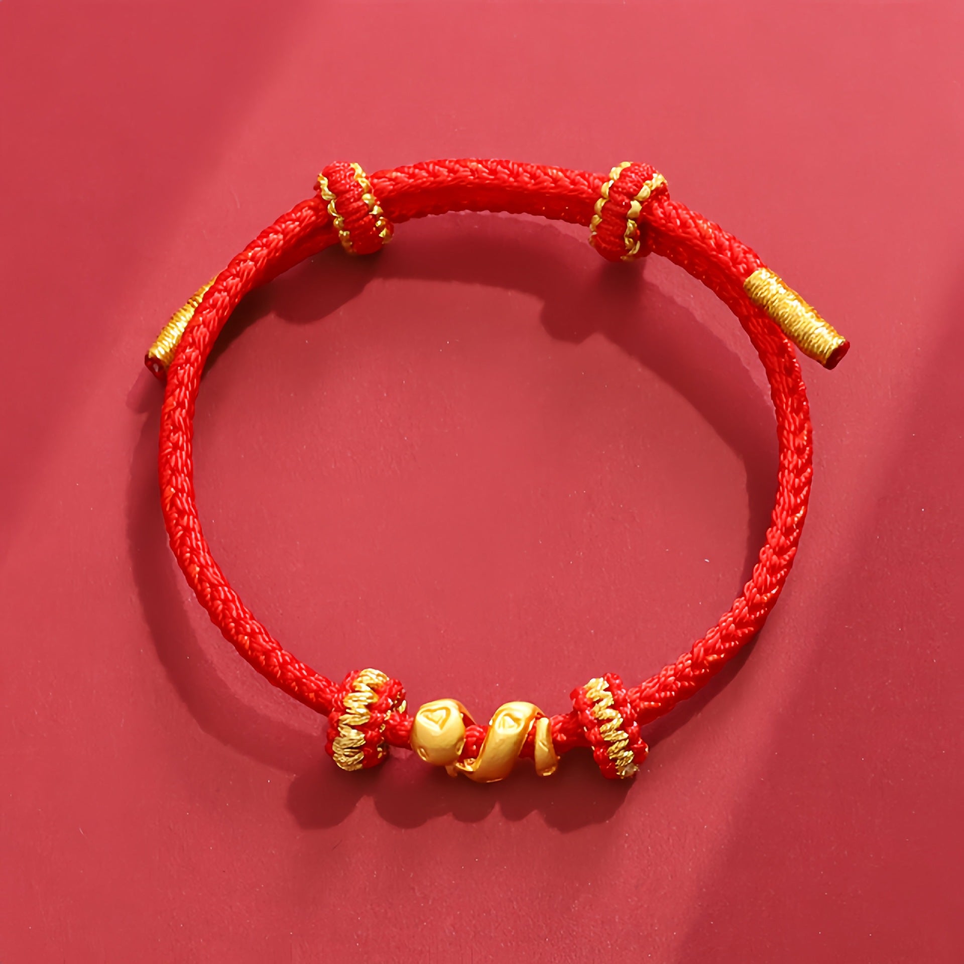 Wholesale Wholesale curly snake braided red rope bracelet