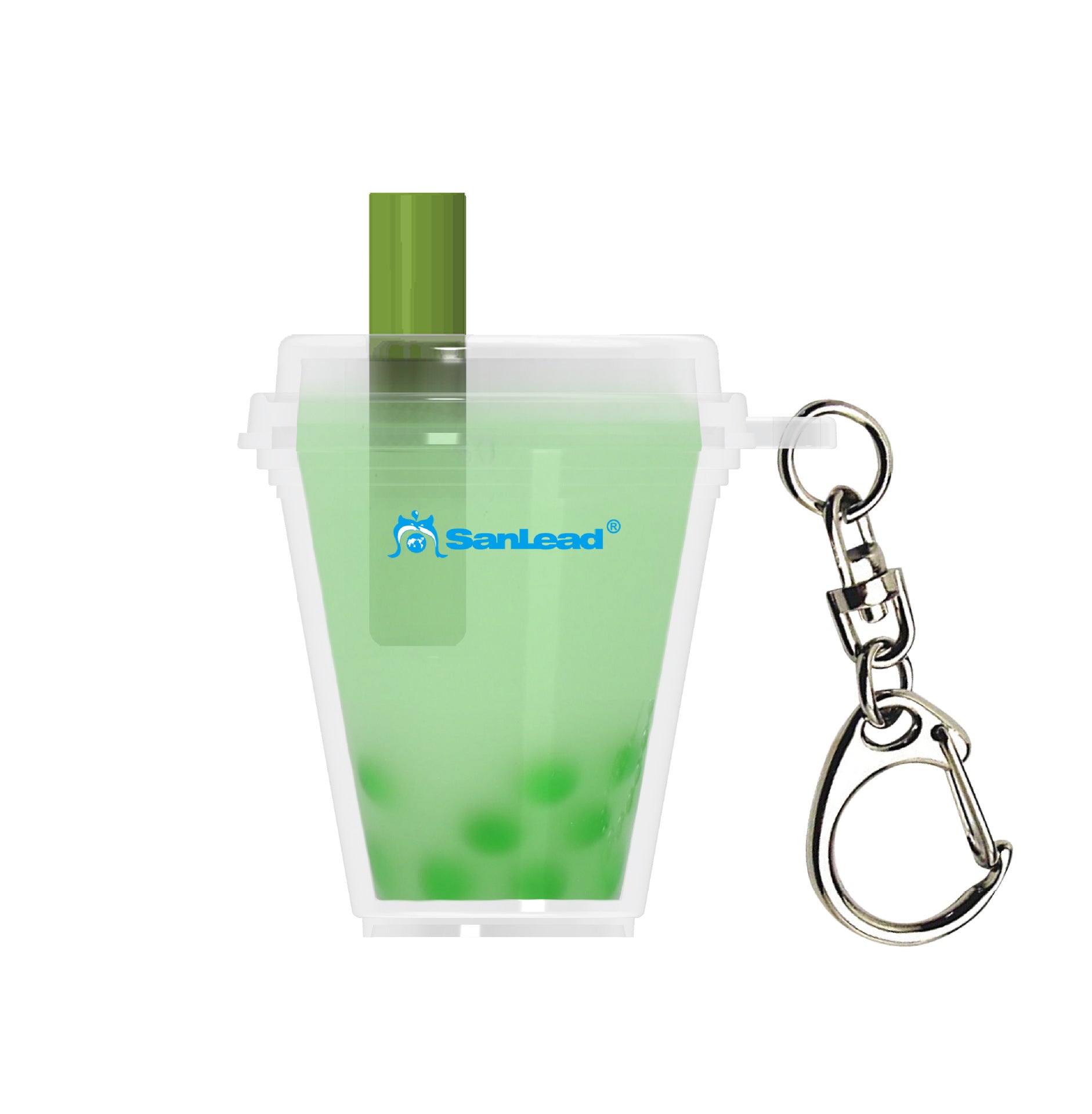Wholesale Simulated Liquid Pearl Milk Tea Cup Acrylic Oil-infused Liquid Keychain