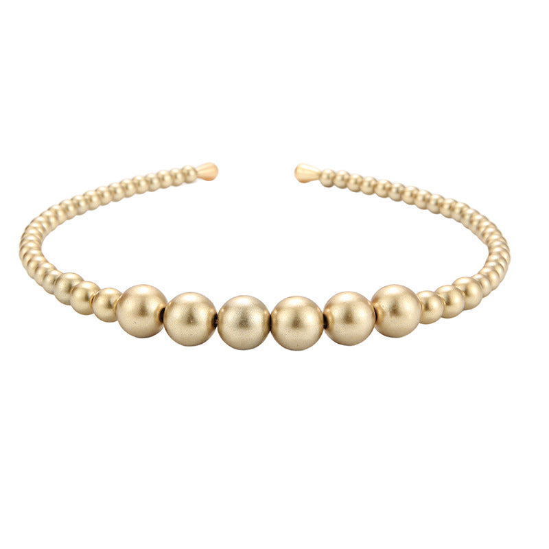 Wholesale Metal hand-wrapped beads artistic pearl chain headband