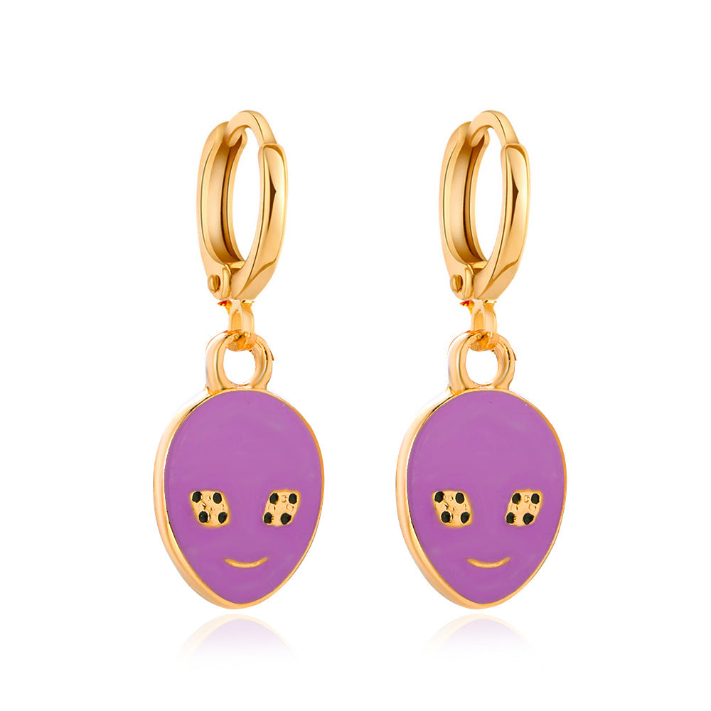 Wholesale Color Alien Alloy Earrings