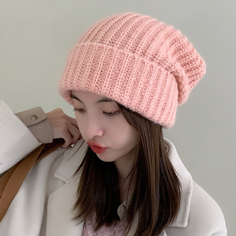Wholesale Pile Hat Fashion All-match Knitted Wool Hat
