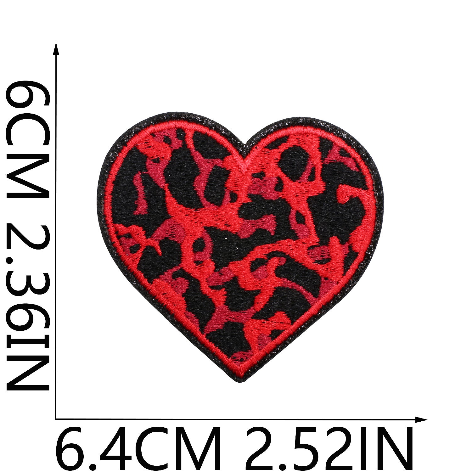 Wholesale Leopard Print Glitter Star Embroidered Patch Polyester Applique For Clothing Bags DIY
