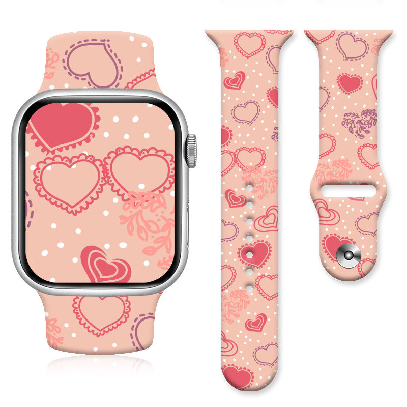 Wholesale Printed Silicone Watch Strap Wrist Band Watch Band