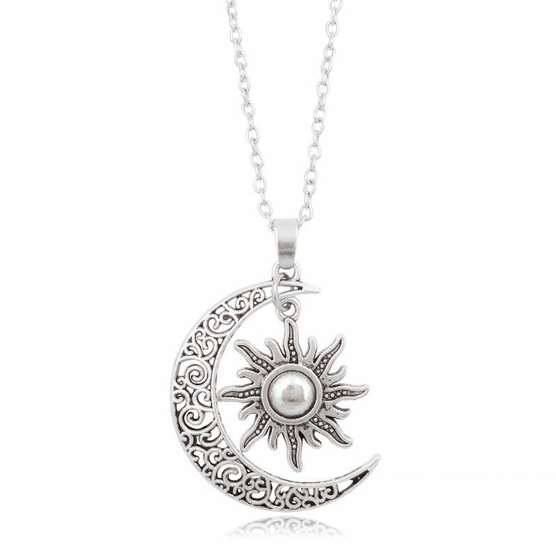 Wholesale Sun Moon Pendant Alloy Necklaces