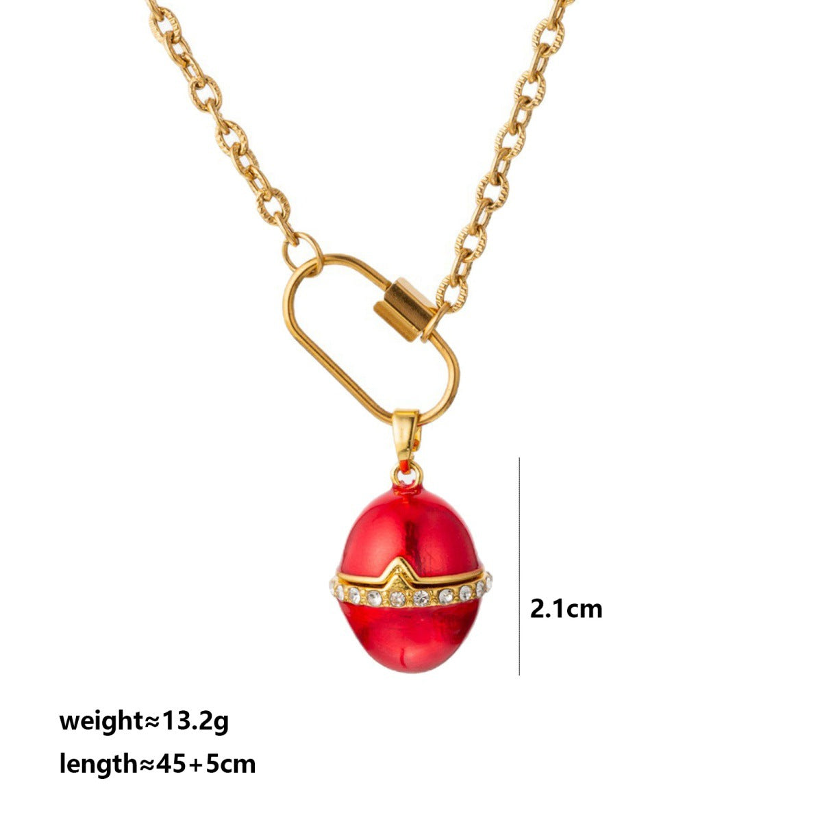 Wholesale Easter Eggs Can Open Little Angel Pendant Copper Necklace