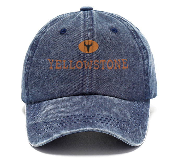 Wholesale Distressed Washed Cotton Distressed Printed Soft-capped Baseball Cap