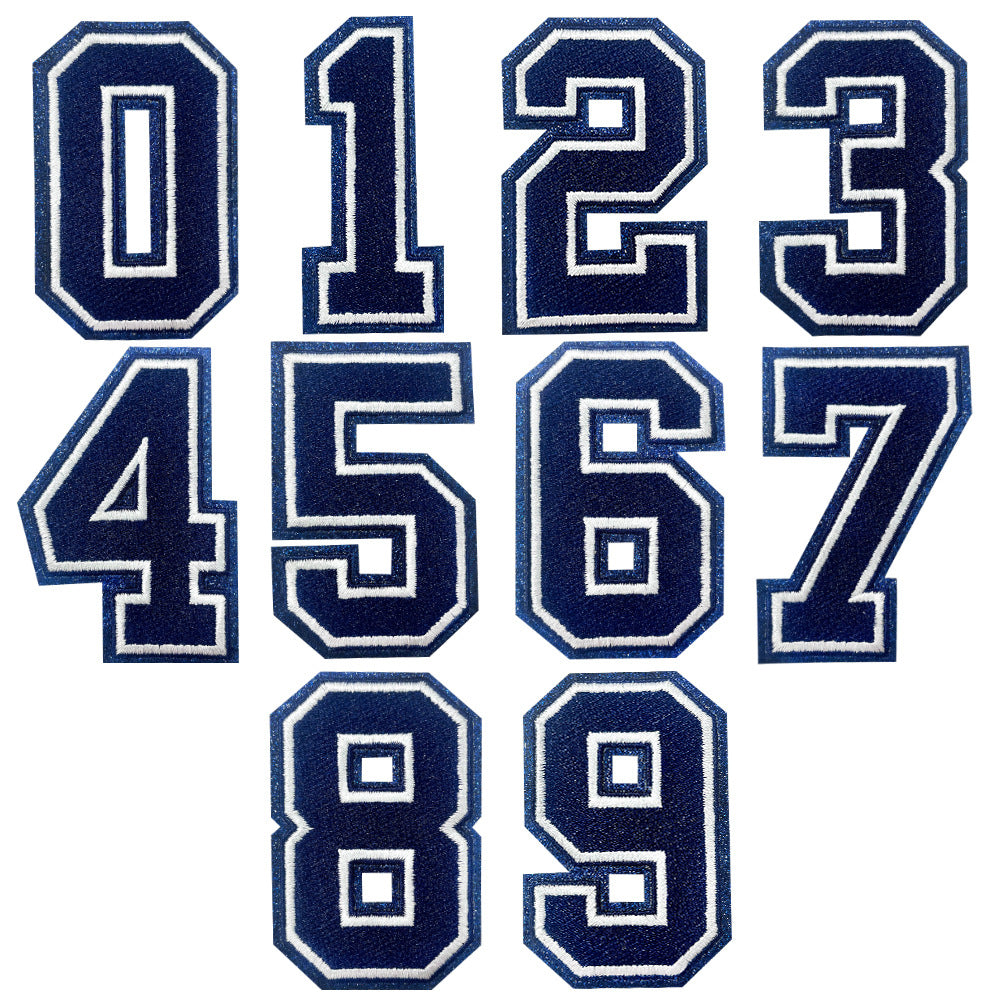 Wholesale Baseball Numbers 0 9 Iron On Embroidery Patches Polyester Fashion Accessory DIY Craft Supply For Clothing And Boutique Resale