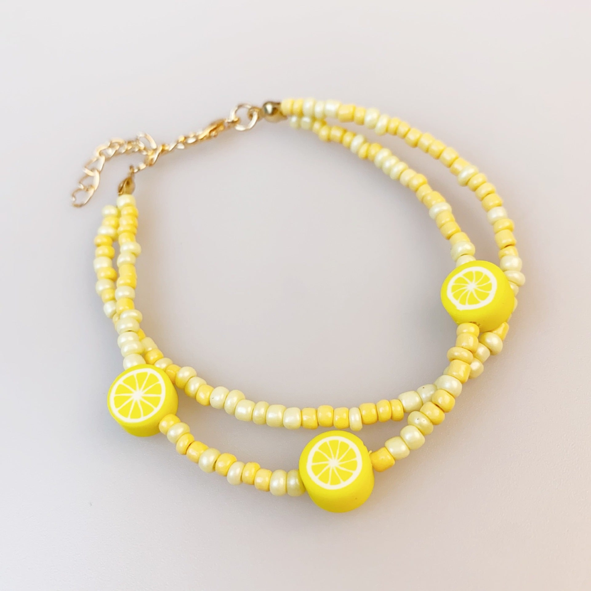 Wholesale Fruit Series Multi layer Beaded Rice Bead Bracelet