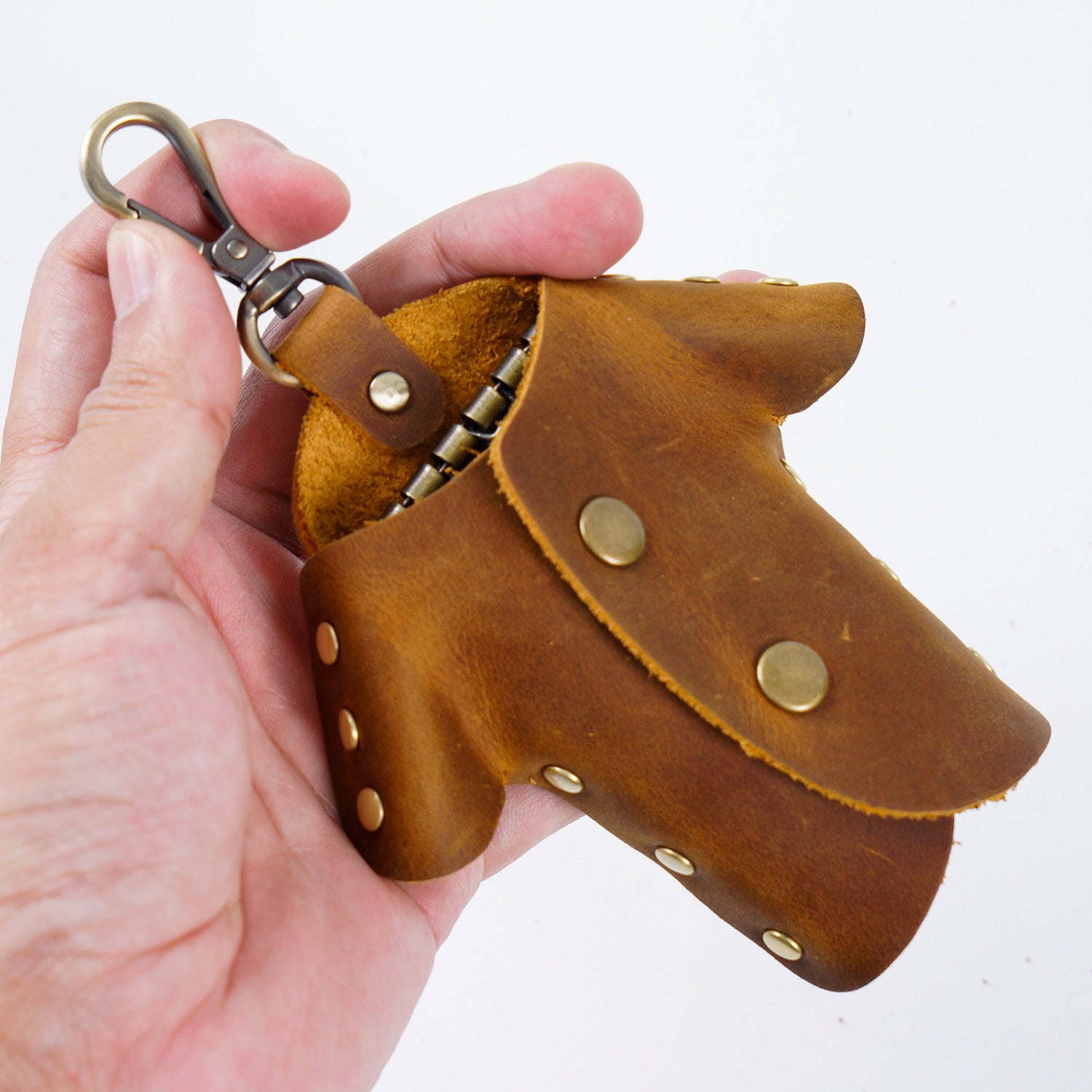 Wholesale Creative Leather Simple Waist Hanging Leather Keychain