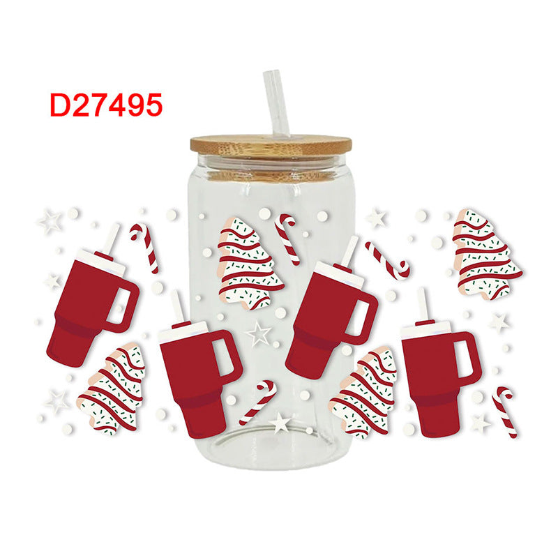 Wholesale UV Transfer Paste Glass Crystal Label Crystal Paste 16oz Cup UV DTF Wraps