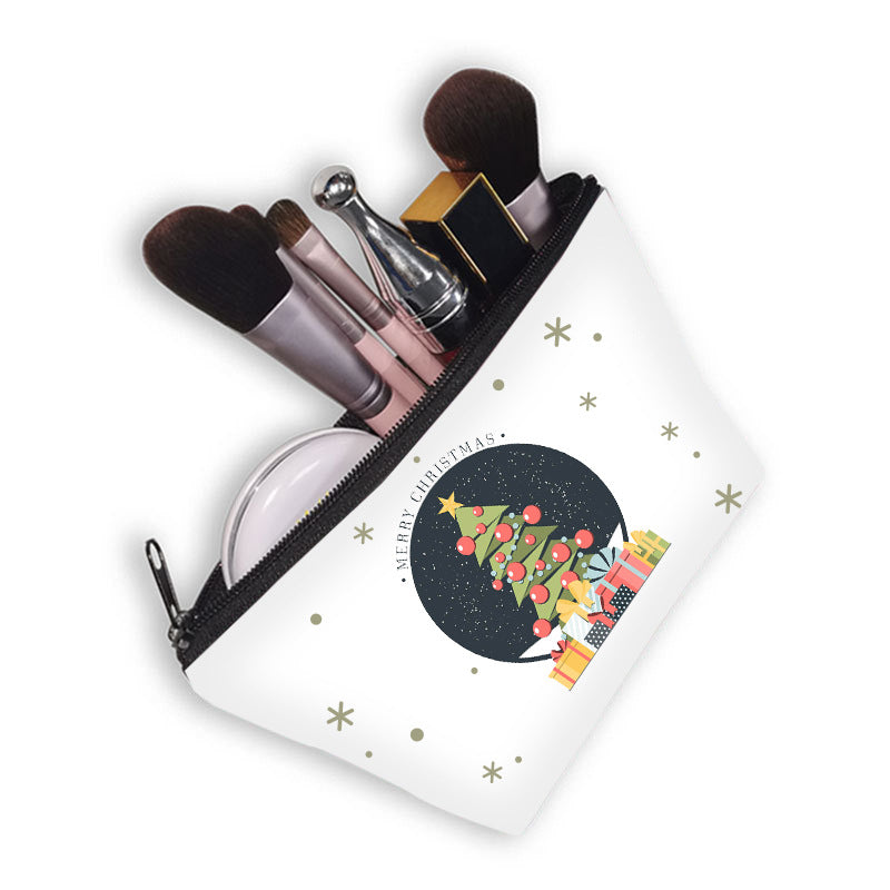 Wholesale Christmas Polyester Makeup Bags, Wash Bags, Storage Bags