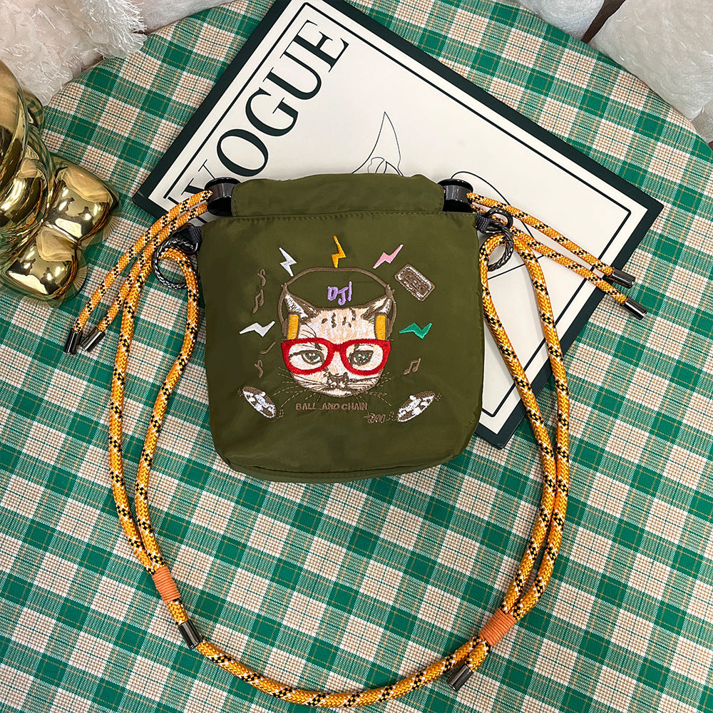 Wholesale Japanese style embroidered crossbody shoulder bag