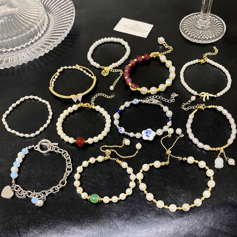 Wholesale Girls Retro Niche Temperament Pearl Bracelet