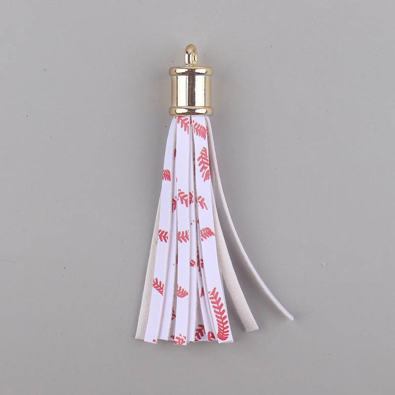 Wholesale 8cm PU Leather Tassel Keychain Accessories