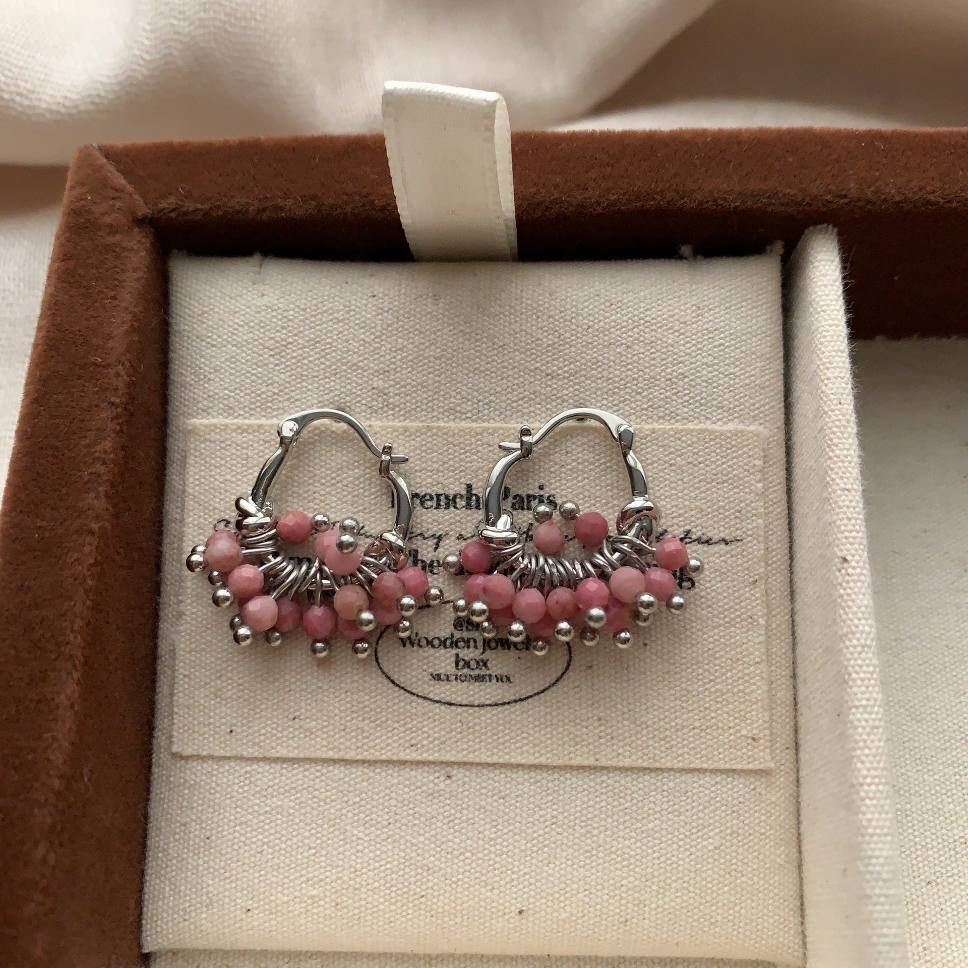 Wholesale Turquoise Cluster Colored Bead Bohemian Earrings