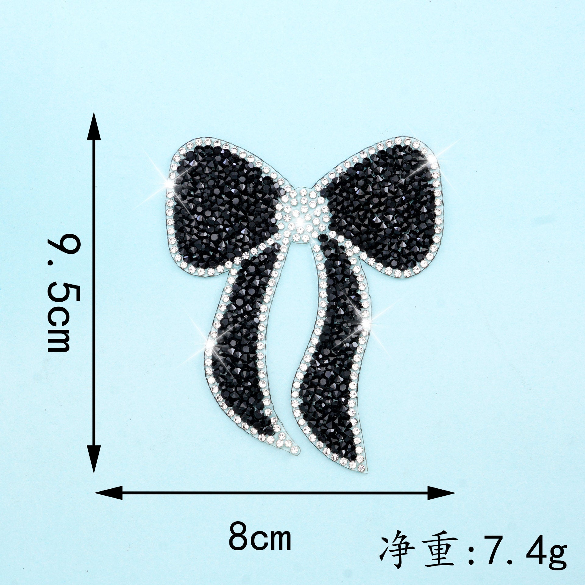 Wholesale Colorful rhinestone bow embroidery DIY Patches