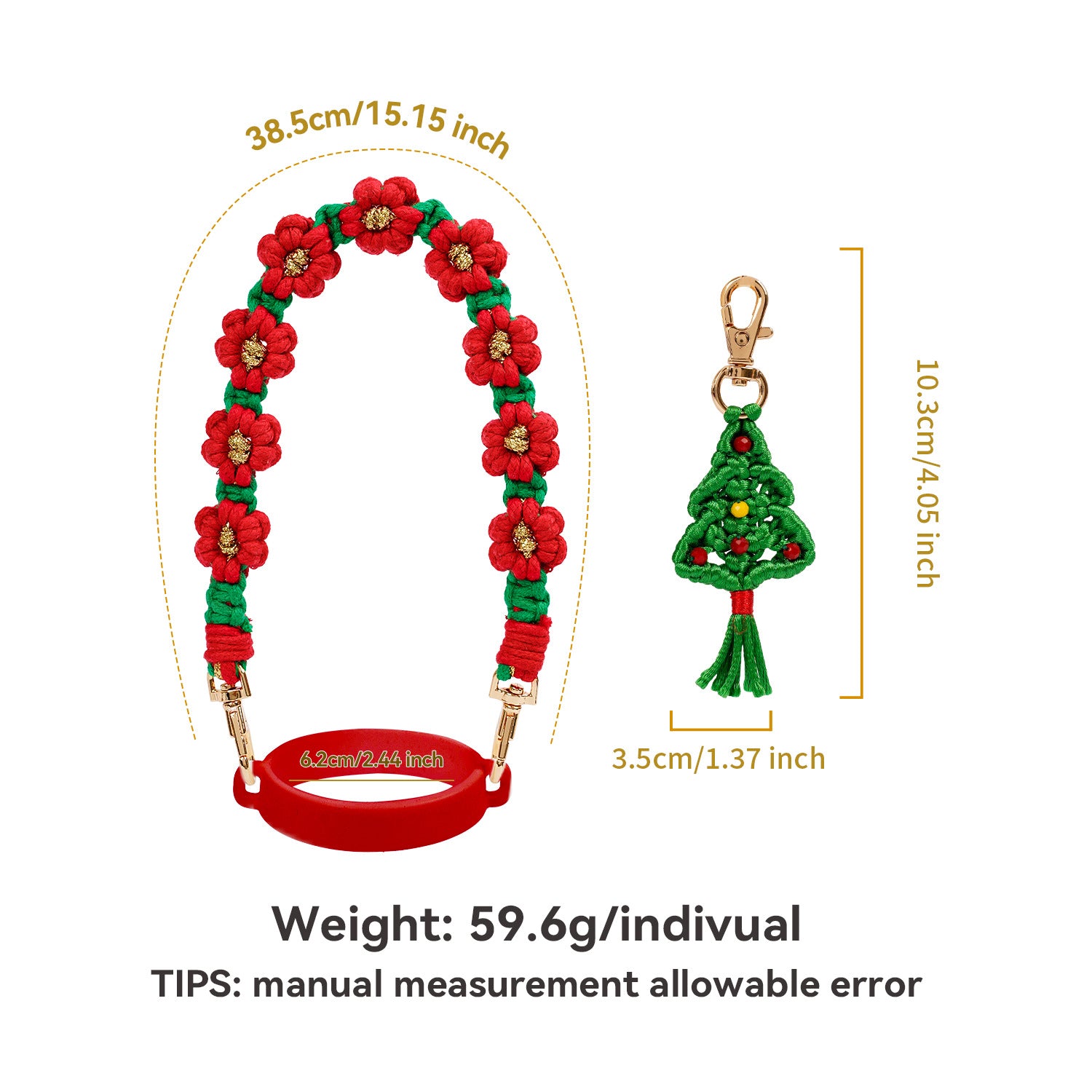 Wholesale Christmas Hand-woven Water Bottle Accessory Hand-rope