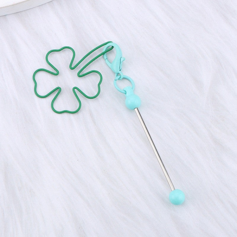 Wholesale Four-leaf Clover DIY Beadable Keychain