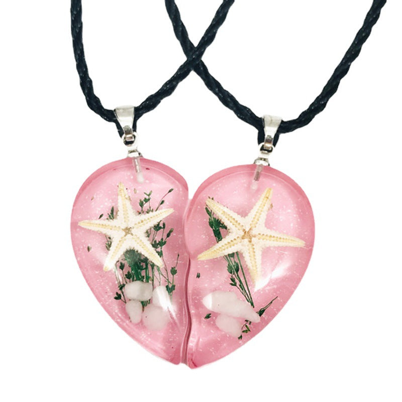 Wholesale Natural Resin Starfish Ocean Necklace