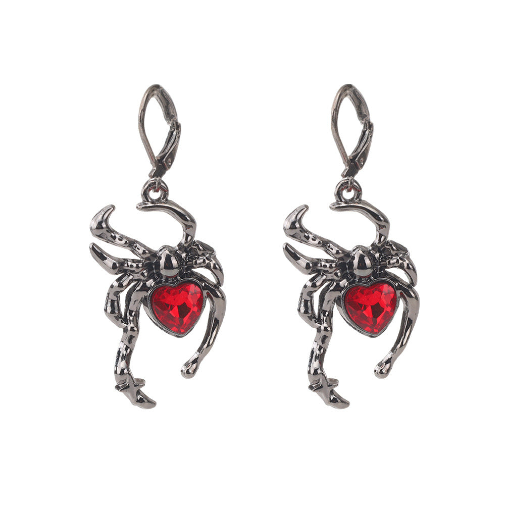 Wholesale Dark Gothic Red Love Cross Butterfly Earrings