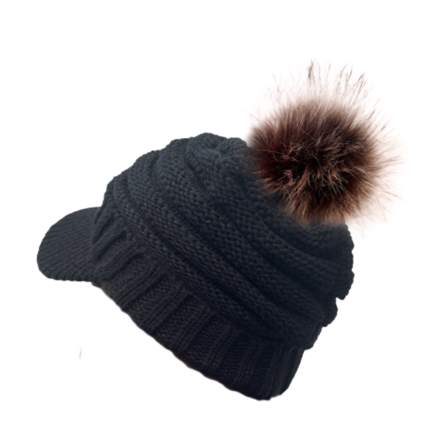Wholesale Wool Ball Beanie Knitted Baseball Cap