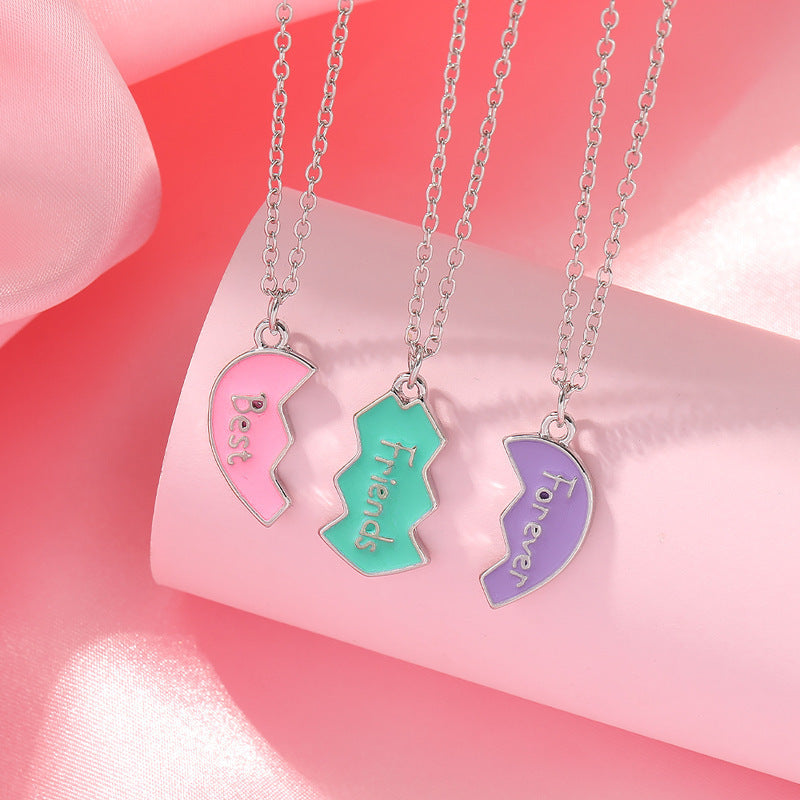 Wholesale Letter Good Friends Best Friends Love Splicing Necklaces