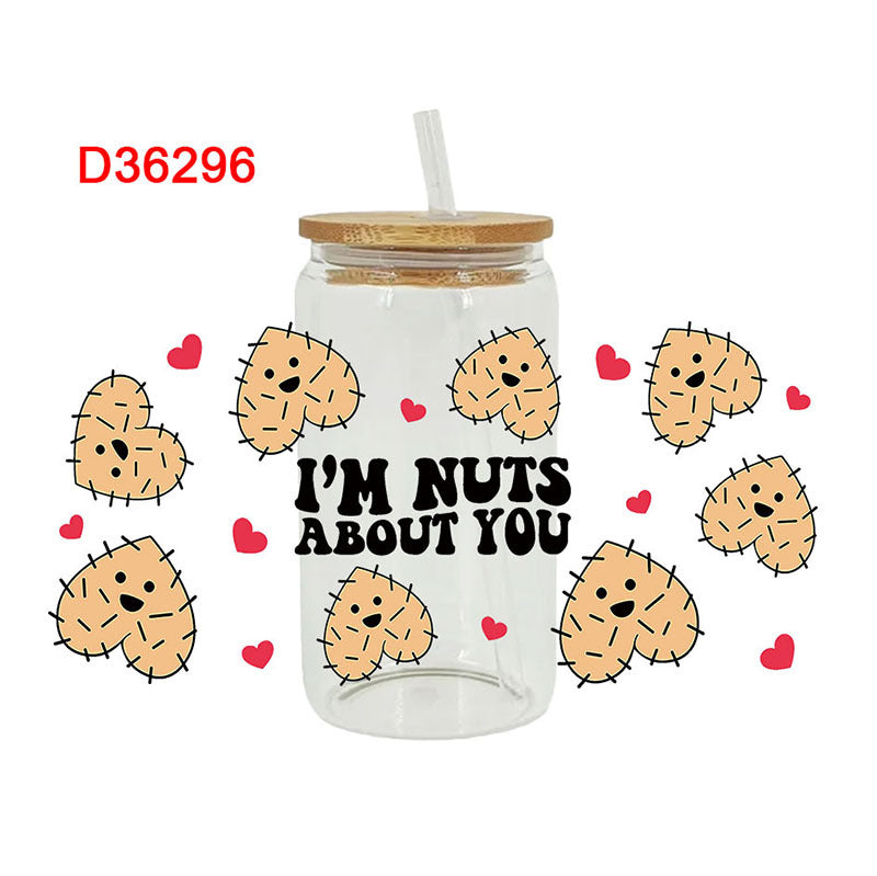 Wholesale UV transfer sticker glass cup crystal label crystal sticker 16OZ UV DTF WRAPS
