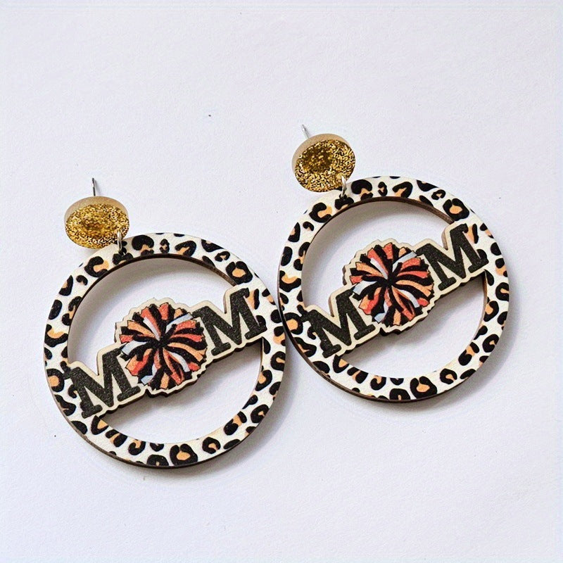 Wholesale Sunflower Daisy Butterfly Personalized Leopard Stripe Yak Cow Retro Earrings