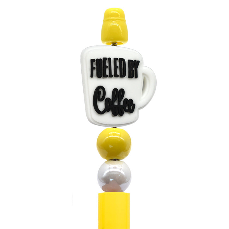 Wholesale Random 100pcs Coffee Creative Ballpoint Pen Bead