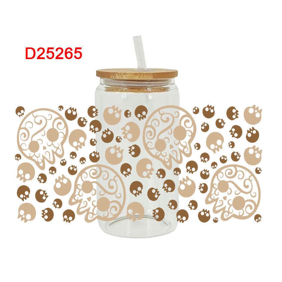 Wholesale Pumpkin Ghost Witch Halloween 16oz Cup UV DTF Wraps