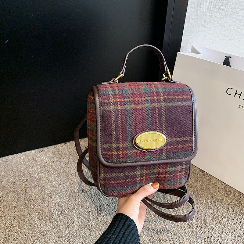 Wholesale Fabric Plaid Backpacks