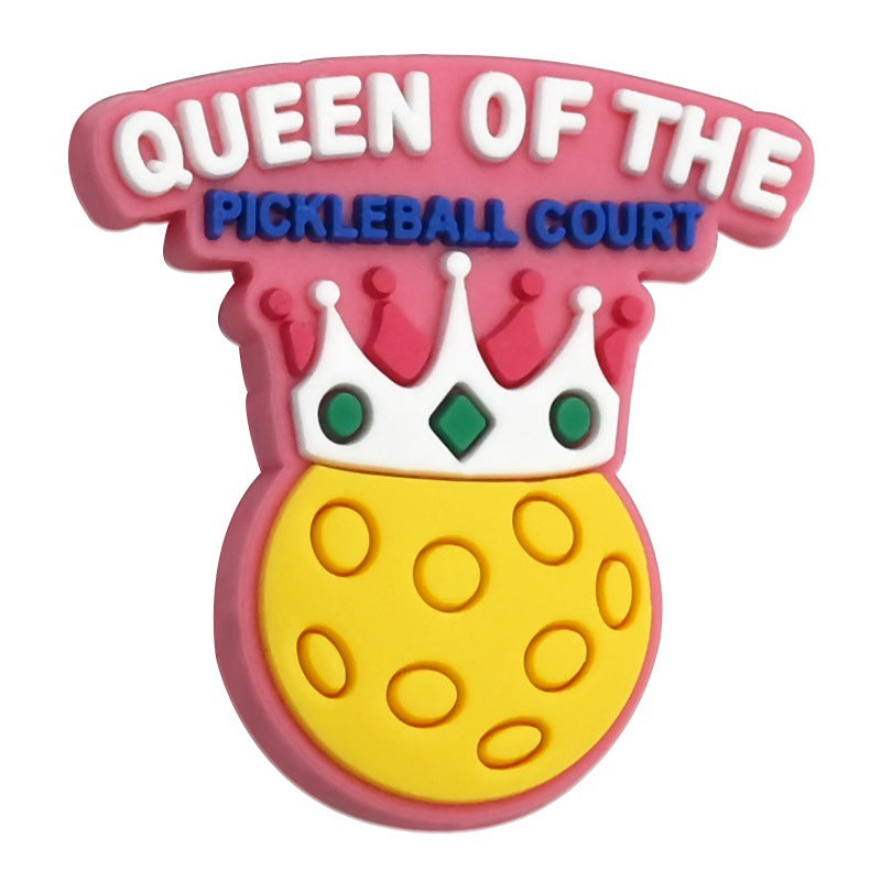 Wholesale Random 100pcs pickleball sports series bead pen patch handmade DIY beads