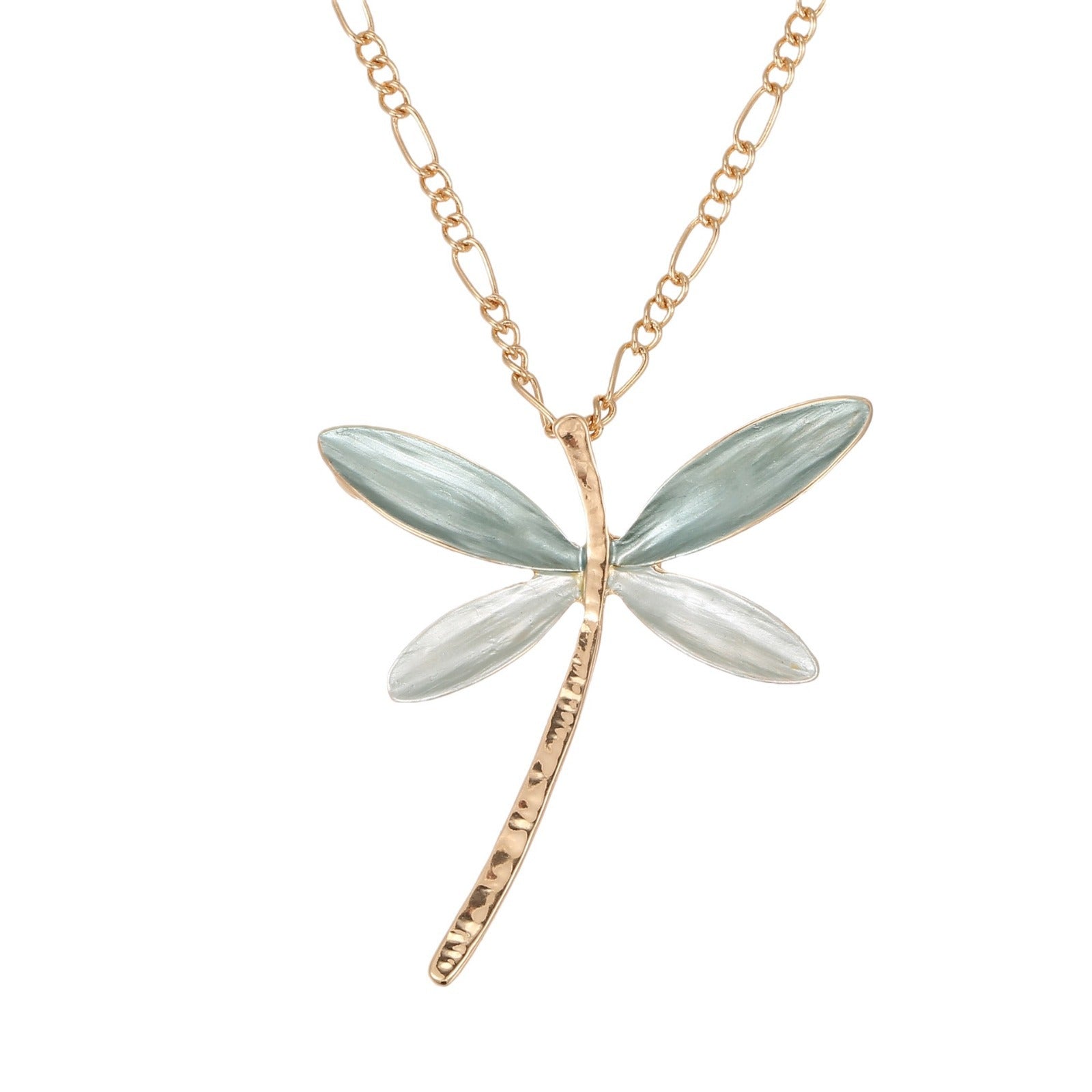 Wholesale 2pcs New Colorful Painting Oil Dragonfly Stud Earring Pendant Beautiful and Versatile Necklace Set