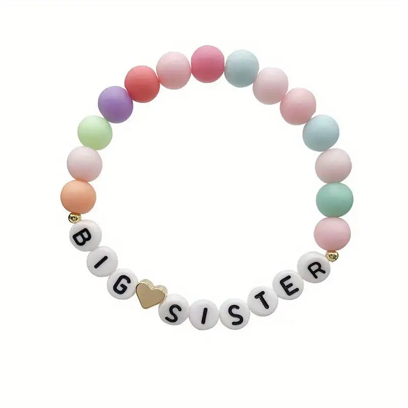 Wholesale Rainbow letter colored sliced soft ceramic bracelet